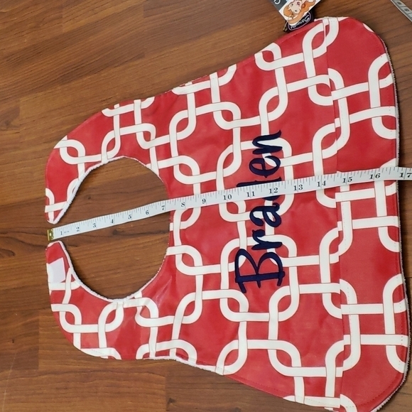 Samantha Grace Designs Red "Braden" Bib NWT - Picture 6 of 7